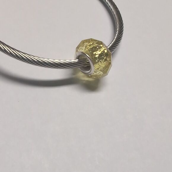 Yellow‎ Glittery Charm for Pandora Style Bracelet - Picture 4 of 4